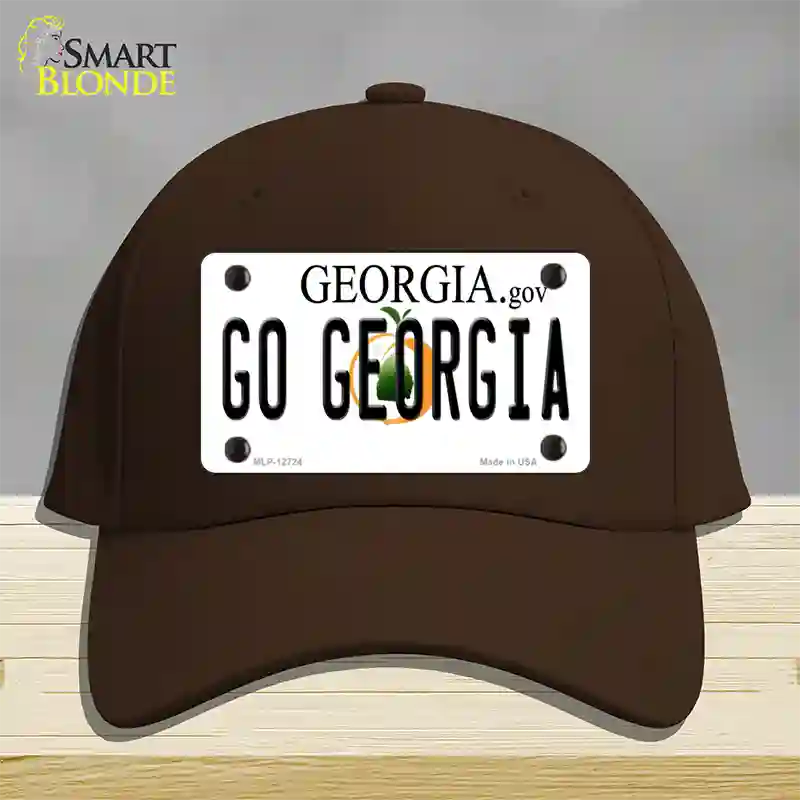 Go Georgia Novelty License Plate Hat Cotton / Dark Brown