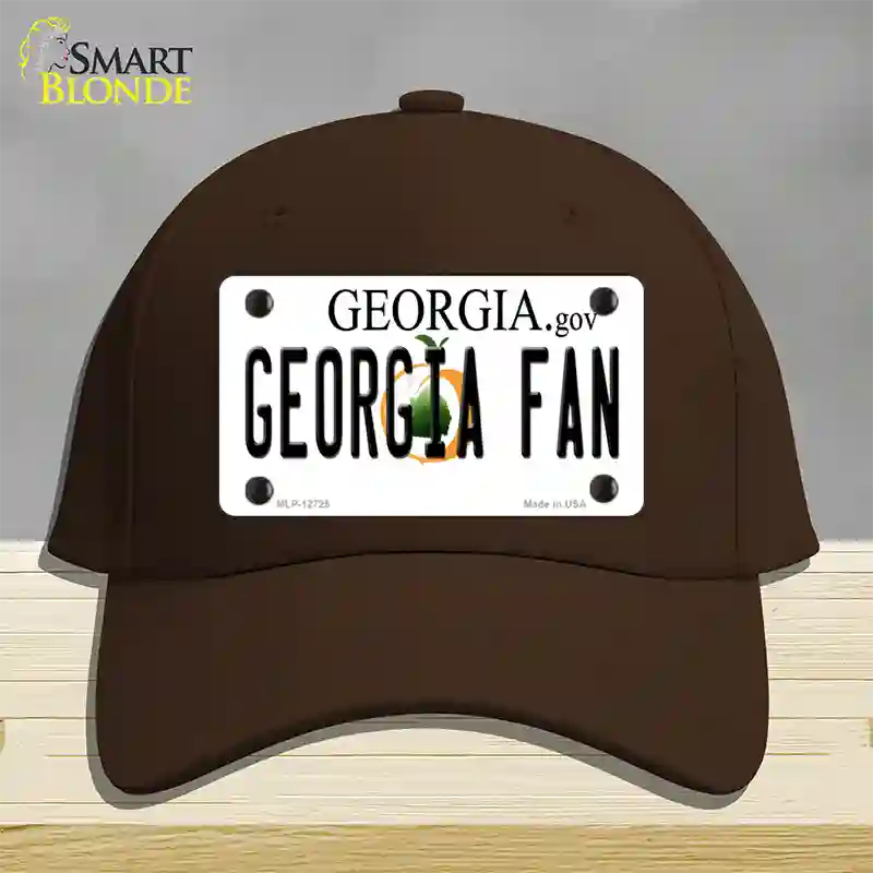 Georgia Fan Novelty License Plate Hat Cotton / Dark Brown