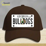 Bulldogs Georgia Peach Novelty License Plate Hat Cotton / Dark Brown