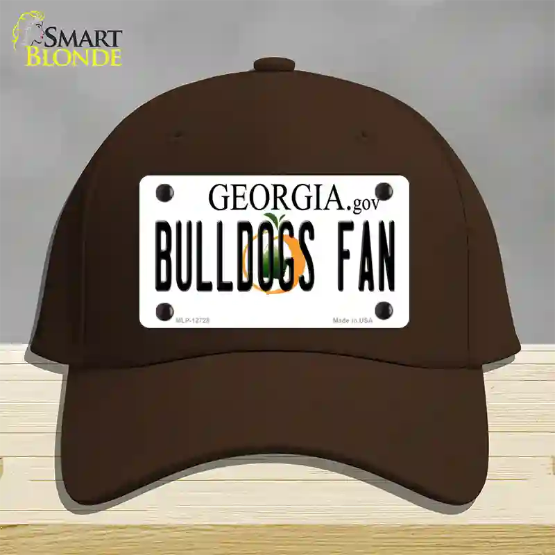 Bulldogs Fan Georgia Novelty License Plate Hat Cotton / Dark Brown