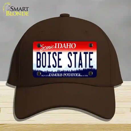 Boise State Novelty License Plate Hat Cotton / Dark Brown