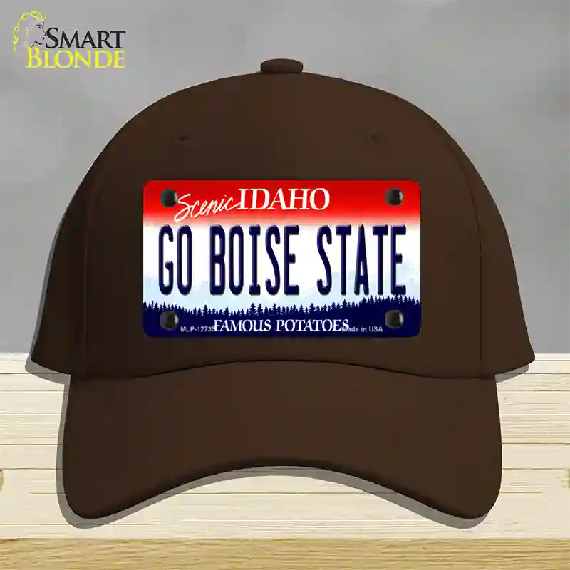 Go Boise State Novelty License Plate Hat Cotton / Dark Brown