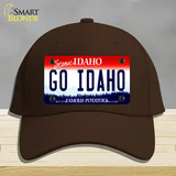 Go Idaho Novelty License Plate Hat Cotton / Dark Brown