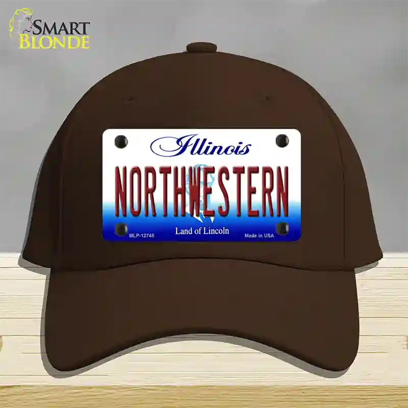 Northwestern Novelty License Plate Hat Cotton / Dark Brown