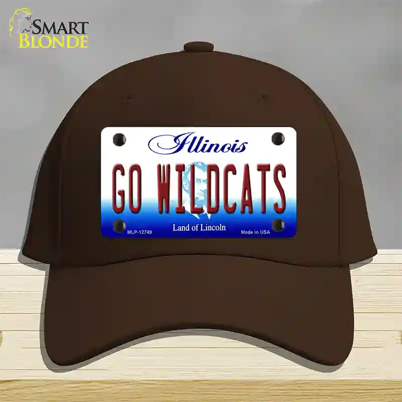 Go Wildcats Illinois Novelty License Plate Hat Cotton / Dark Brown