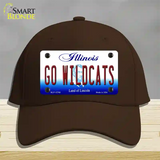 Go Wildcats Illinois Novelty License Plate Hat Cotton / Dark Brown