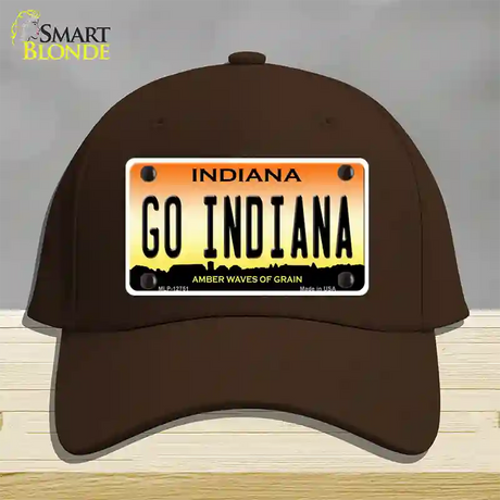 Go Indiana Novelty License Plate Hat Tag Cotton / Dark Brown