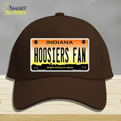 Hoosiers Fan Novelty License Plate Hat Tag Cotton / Dark Brown