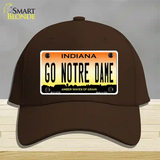 Go Notre Dame Novelty License Plate Hat Tag Cotton / Dark Brown