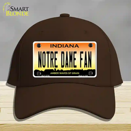 Notre Dame Fan Novelty License Plate Hat Tag Cotton / Dark Brown