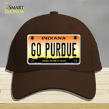 Go Purdue Novelty License Plate Hat Tag Cotton / Dark Brown