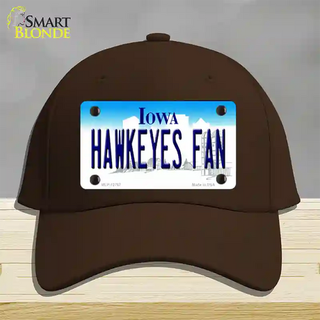 Hawkeyes Fan Novelty License Plate Hat Cotton / Dark Brown