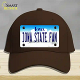 Iowa State Fan Novelty License Plate Hat Tag Cotton / Dark Brown