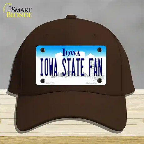 Iowa State Fan Novelty License Plate Hat Tag Cotton / Dark Brown