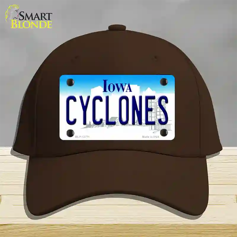 Cyclones Novelty License Plate Hat Tag Cotton / Dark Brown