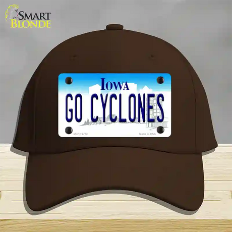 Go Cyclones Novelty License Plate Hat Tag Cotton / Dark Brown