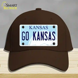 Go Kansas Novelty License Plate Hat Tag Cotton / Dark Brown