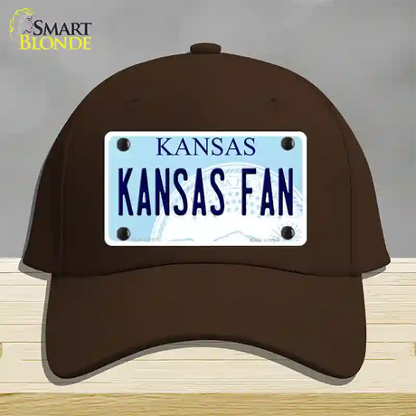 Kansas Fan Novelty License Plate Hat Tag Cotton / Dark Brown