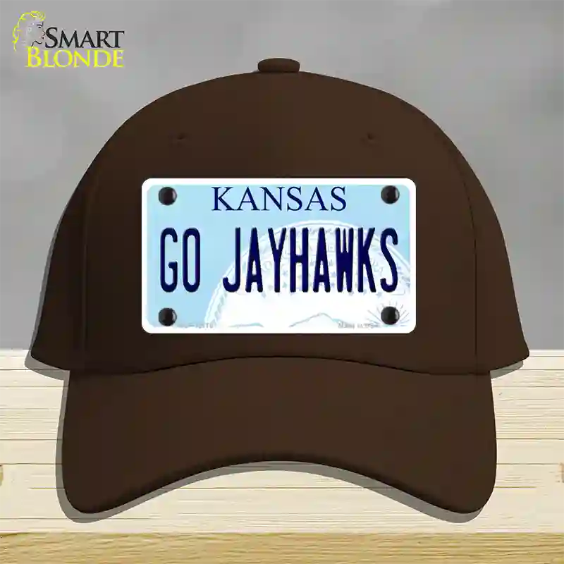 Go Jayhawks Novelty License Plate Hat Tag Cotton / Dark Brown