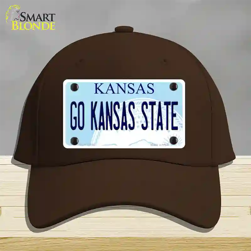 Go Kansas State Novelty License Plate Hat Tag Cotton / Dark Brown