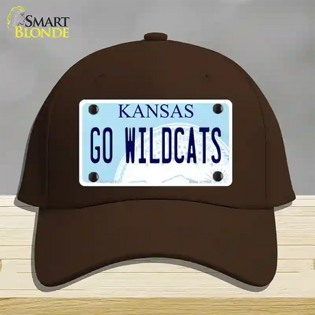 Go Wildcats Kansas Novelty License Plate Hat Tag Cotton / Dark Brown