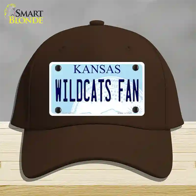 Kansas Wildcats Fan Novelty License Plate Hat Tag Cotton / Dark Brown