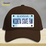 Wichita State Fan Novelty License Plate Hat Tag Cotton / Dark Brown