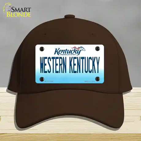 Western Kentucky Novelty License Plate Hat Tag Cotton / Dark Brown