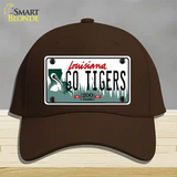 Louisiana Go Tigers Novelty License Plate Hat Tag Cotton / Dark Brown