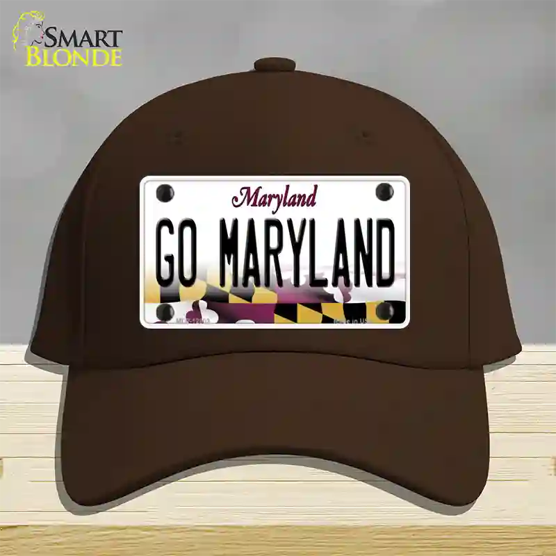 Go Maryland Novelty License Plate Hat Tag Cotton / Dark Brown