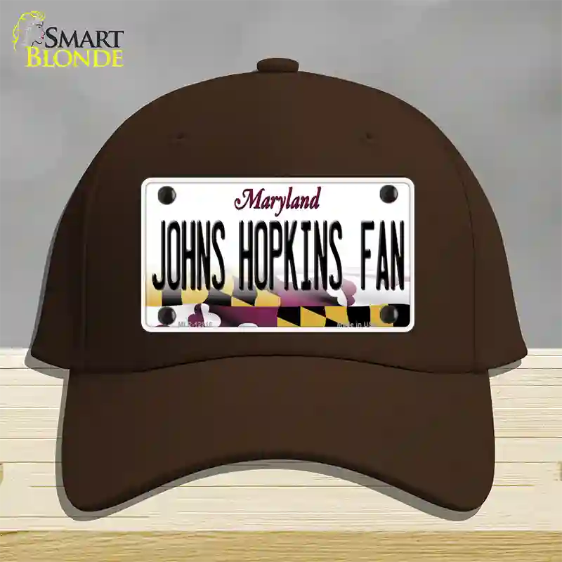 Johns Hopkins Fan Novelty License Plate Hat Cotton / Dark Brown