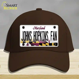 Johns Hopkins Fan Novelty License Plate Hat Cotton / Dark Brown