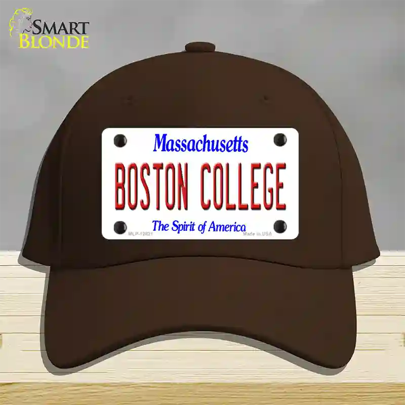 Boston College Novelty License Plate Hat Cotton / Dark Brown