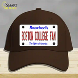 Boston College Fan Novelty License Plate Hat Cotton / Dark Brown