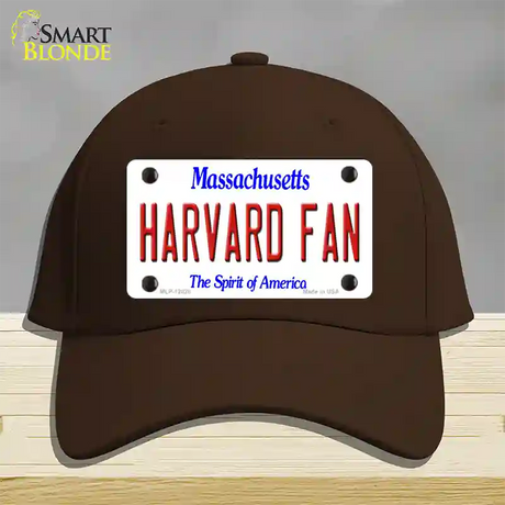 Harvard Fan Novelty License Plate Hat Cotton / Dark Brown