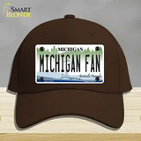 Michigan Fan Novelty License Plate Hat Cotton / Dark Brown