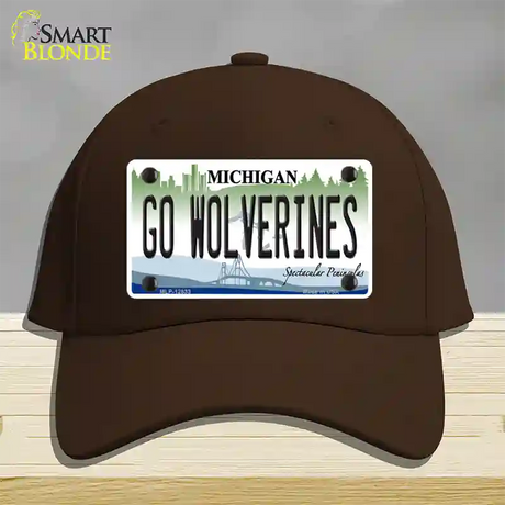 Go Wolverines Novelty License Plate Hat Cotton / Dark Brown