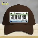 Go Michigan State Novelty License Plate Hat Cotton / Dark Brown