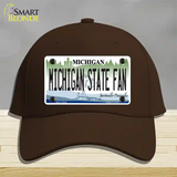 Michigan State Fan Novelty License Plate Hat Cotton / Dark Brown