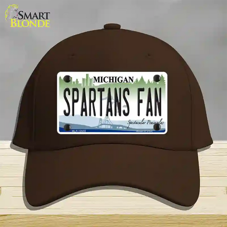 Spartans Fan Novelty License Plate Hat Cotton / Dark Brown