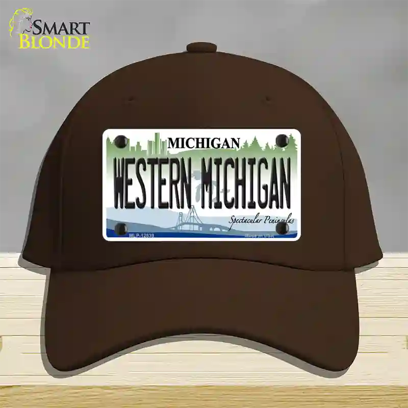 Western Michigan Novelty License Plate Hat Cotton / Dark Brown