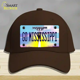 Go Mississippi Novelty License Plate Hat Cotton / Dark Brown