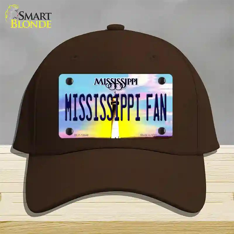 Mississippi Fan Novelty License Plate Hat Cotton / Dark Brown