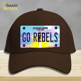 Go Rebels Novelty License Plate Hat Cotton / Dark Brown