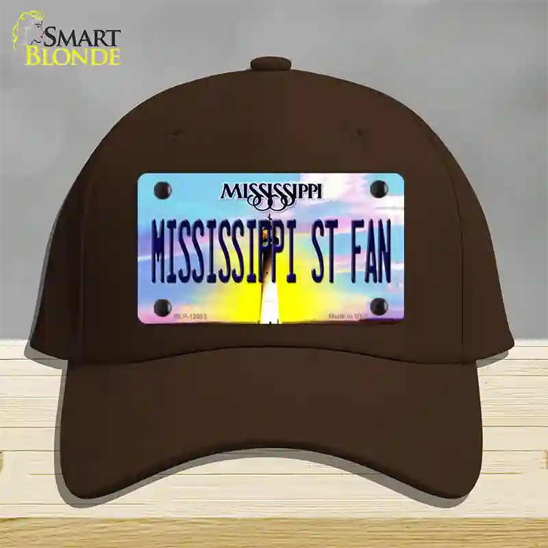 Mississippi State Fan Novelty License Plate Hat Cotton / Dark Brown