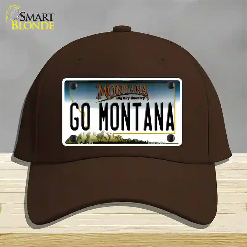 Go Montana Novelty License Plate Hat Cotton / Dark Brown