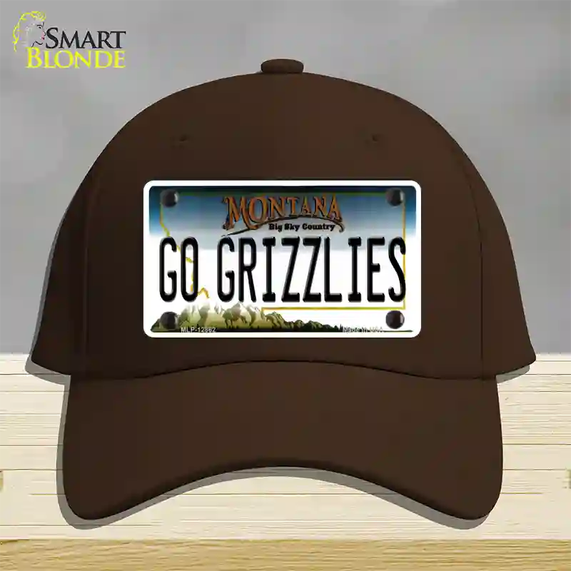 Go Grizzlies Novelty License Plate Hat Cotton / Dark Brown