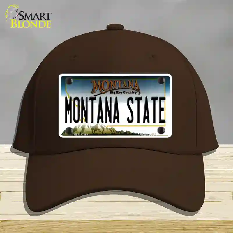 Montana State Univ Novelty License Plate Hat Cotton / Dark Brown