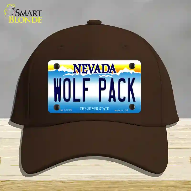 Wolf Pack Novelty License Plate Hat Cotton / Dark Brown