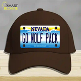 Go Wolf Pack Novelty License Plate Hat Cotton / Dark Brown